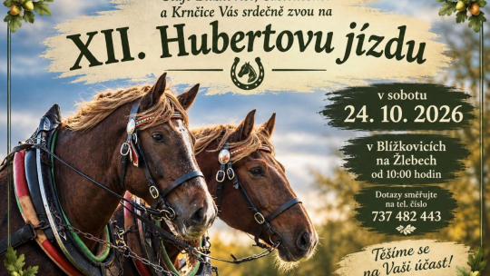 Hubertova jízda nabídne koně i společnou vyjížďku