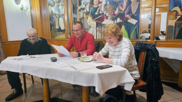 Hlavní představitelé spolku Obchvat. Pokladník a jednatel Michael Straka, místopředseda Jindřich Kott a předsedkyně Lenka Poláková. foto: -bur-