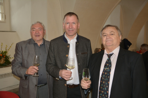 Jaromír Čepička, starosta Retzu Stefan Lang a Jiří Dočekal