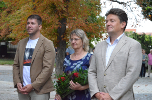 Místostarostové Jakub Malačka a Jiří Kacetl a radní Alenou Paulenkovou.