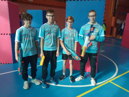 Tým SVČ Znojmo: zleva Matyáš Schneider, Šimon Kroupa, Matěj Šenekl a Jiří Novotný