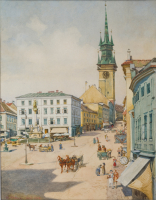 Walter Prell, Masarykovo náměstí, 1926. foto: archiv JMM