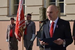 Projev na pietní vzpomínce přednesl starosta Znojma František Koudela.