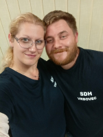Náměstkyně starosty sboru Gabriela Komínová s manželem a starostou sboru Pavlem Komínem.