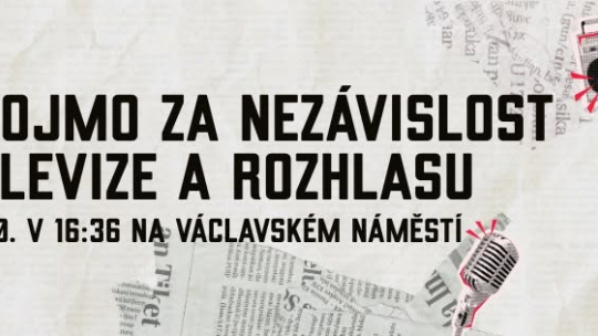 Ve Znojmě se chystá shromáždění na podporu ČT a rozhlasu