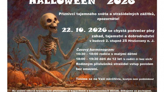 Hrušovany chystají strašidelný podvečer. Děti čekají záhady i dobrodružství