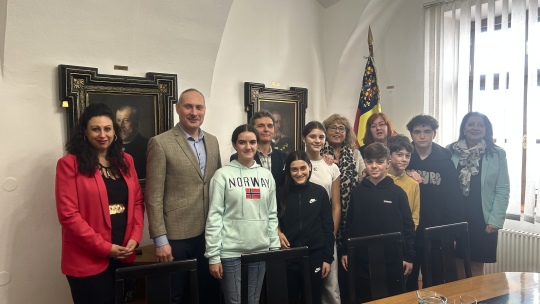 Studenti z italského města Pontassieve na návštěvě ve Znojmě. Partnerská města prohlubují spolupráci.