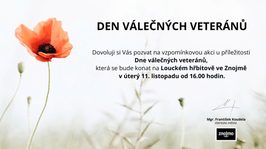 Znojmo si připomene Den válečných veteránů