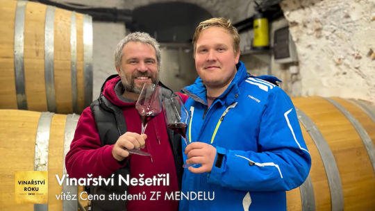 Vinařství Nešetřil Znojmo získalo Cenu studentů ZF MENDELU v soutěži Vinařství roku 2025
