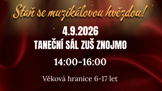 ZUŠ Znojmo hledá zájemce do muzikálové školy