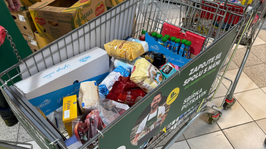 Ve sbírce se vybralo přes pět tun  potravin a drogerie