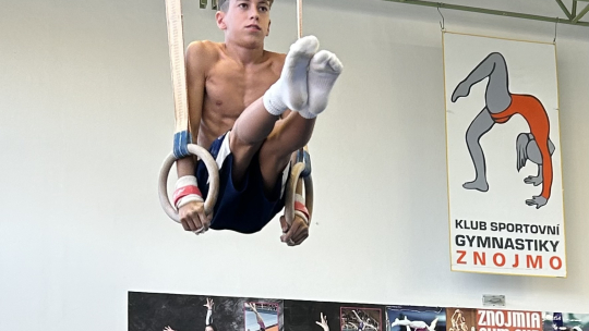 Gymnasta Tobias Fučík (KSG Znojmo) zlatý v Moravské lize