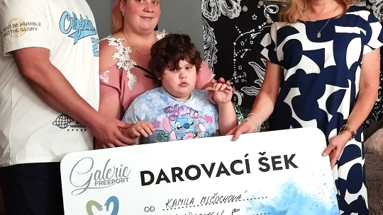 Výtěžek z charitativní výstavy pomohl malé Laurince