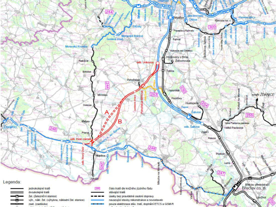 Znojmo–Brno za 25 minut? Projekt existuje, ale vlaky dříve než po roce 2030 nevyjedou