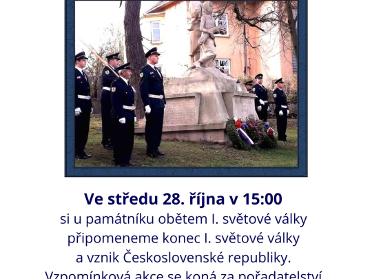 Jevišovice si připomenou vznik republiky i konec první světové války