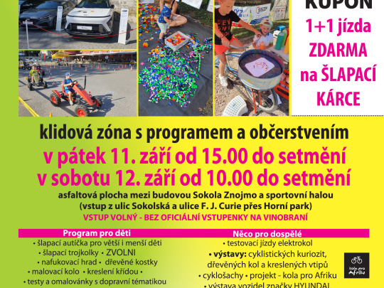 Klidová zóna nabídne program pro děti i rodiče