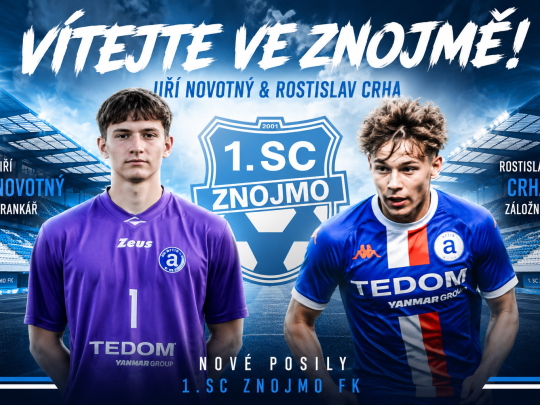 Znojmo přivedlo dvě mladé posily z prvoligového Artisu Brno